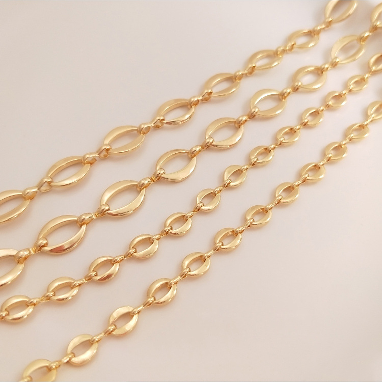 14k Gold Plated 5*6mm 8*10mm Thick O-Shaped Chain for Bracelet Making