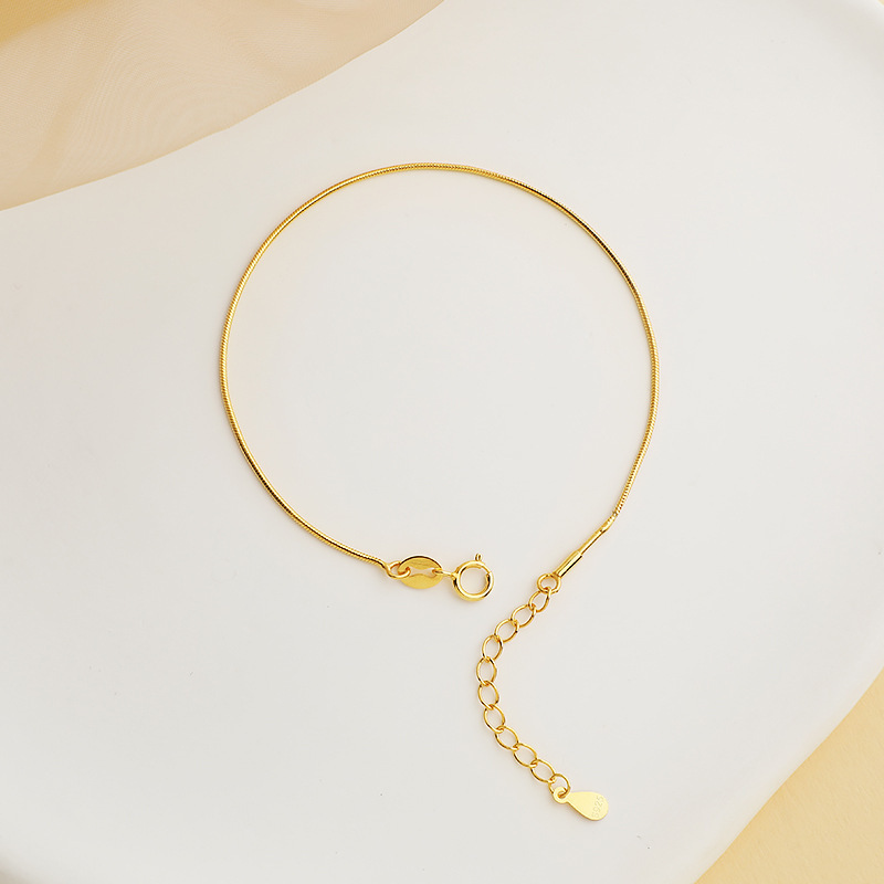 Detachable 925 Sterling Silver Snake Chain Bracelet Accessory