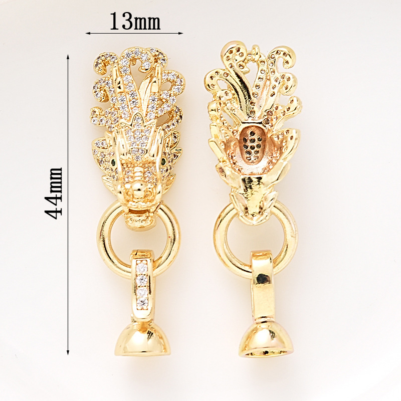 Gorgeous Colored Zircon Inlaid Buckle for Beading Jewelry