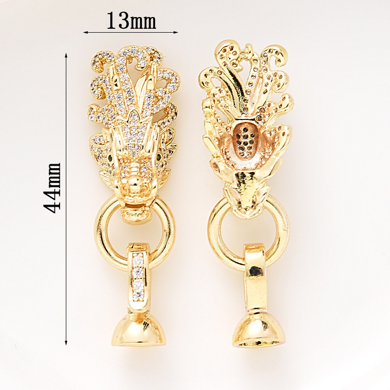Gorgeous Colored Zircon Inlaid Buckle for Beading Jewelry