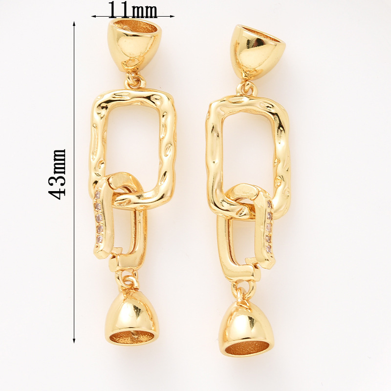 Gorgeous Colored Zircon Inlaid Buckle for Beading Jewelry