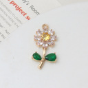 #13 yellow core white daisy 14*28mm