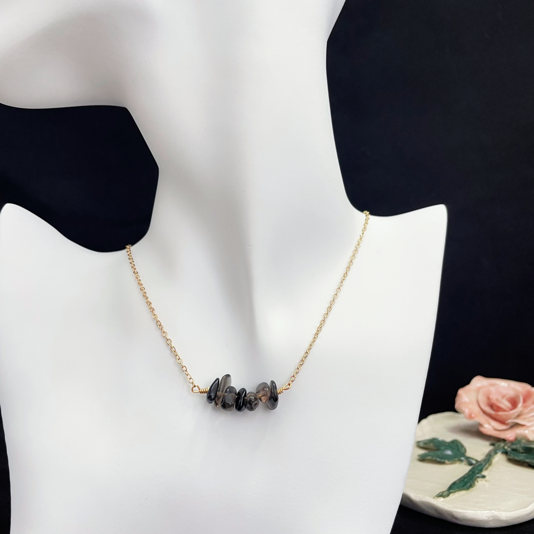 Minimalist Gemstones Necklace