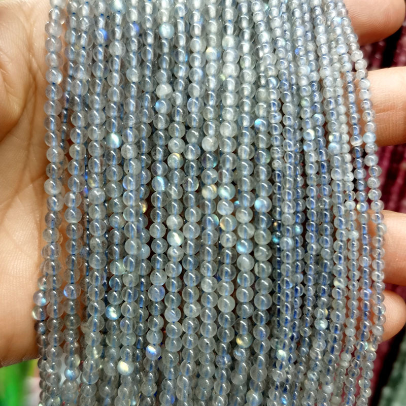 2mm 3mm Mini Natural Gemstone Round Beads Strand