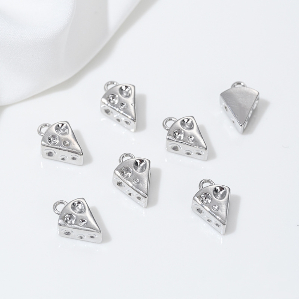 Gold Plated Cake Cookie Pendant Afternoon Tea Theme Charms for DIY