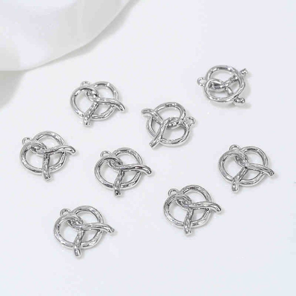 Gold Plated Cake Cookie Pendant Afternoon Tea Theme Charms for DIY