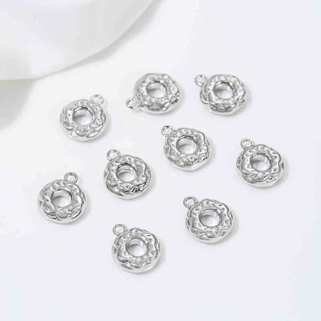 Gold Plated Cake Cookie Pendant Afternoon Tea Theme Charms for DIY