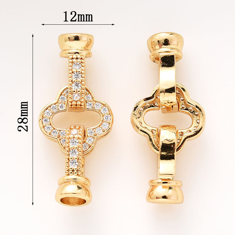 Gorgeous Colored Zircon Inlaid Buckle for Beading Jewelry