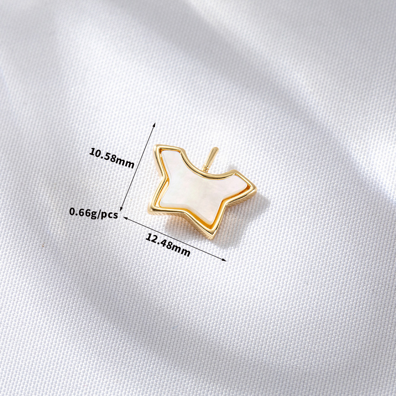 White Shell Inlaid Pendant Mother-of-pearl Jewelry Charms for DIY