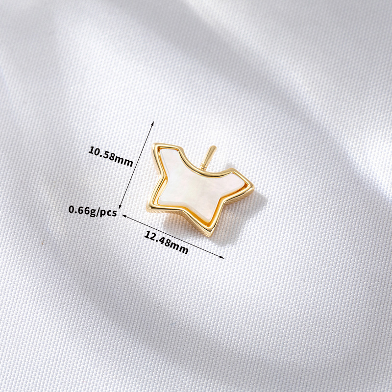 White Shell Inlaid Pendant Mother-of-pearl Jewelry Charms for DIY