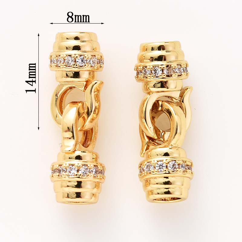 Gorgeous Colored Zircon Inlaid Buckle for Beading Jewelry