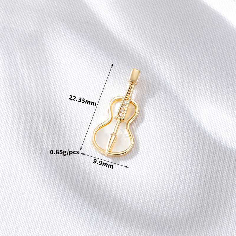 White Shell Inlaid Pendant Mother-of-pearl Jewelry Charms for DIY