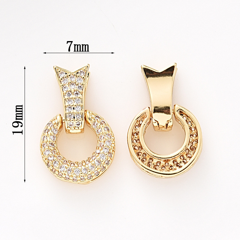 Gorgeous Colored Zircon Inlaid Buckle for Beading Jewelry