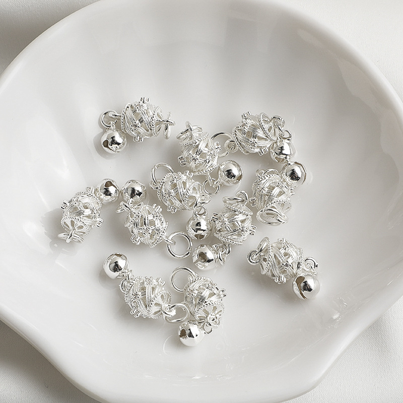 Gold Plated Little Cute Bell Pendant Jewelry Charms for DIY