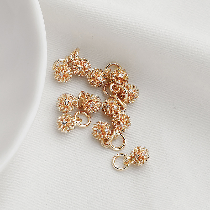 14k Gold Marine Organism Theme Charm Pendant