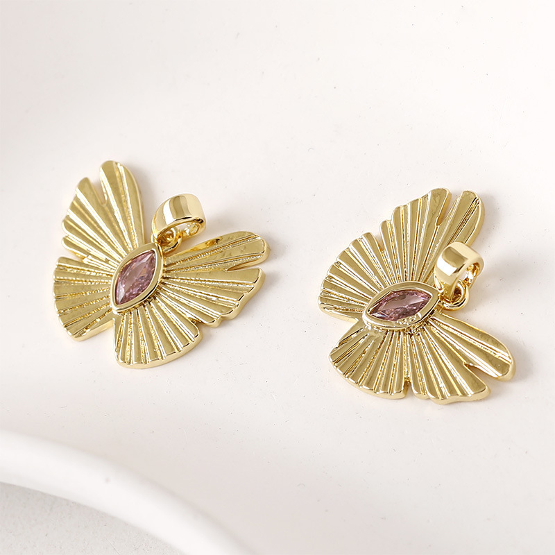 Gold Plated Brass Exquisite Butterfly Charm Pendant for Jewelry Making Multiple Style