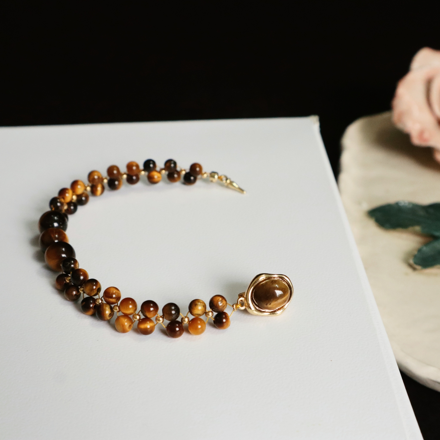 Tiger’s Eye Woven Dual-Line Bracelet