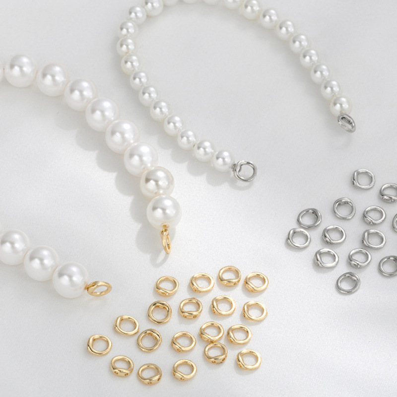 5mm Double Hole Closing Ring Beading End Accessory for Jewelry Making