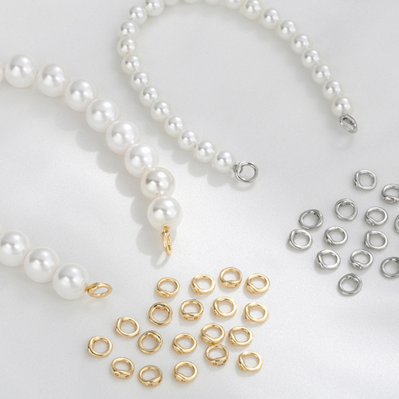 5mm Double Hole Closing Ring Beading End Accessory for Jewelry Making