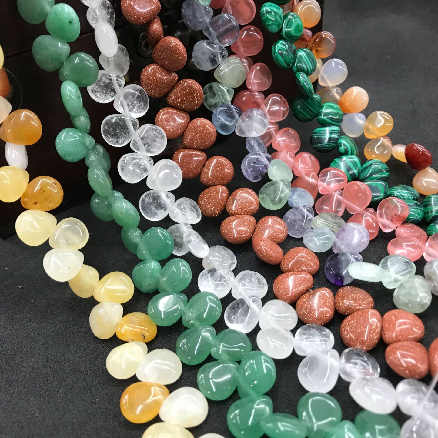 10*12mm Natural Gemstone Waterdrop Shaped Beads Strand