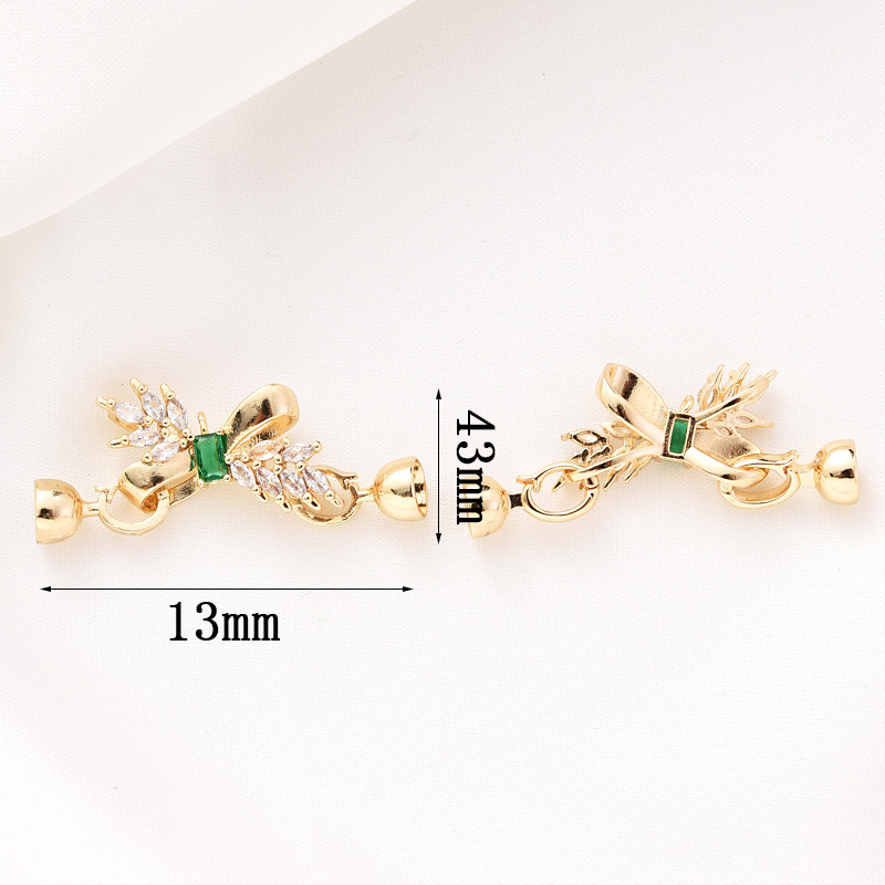Gorgeous Colored Zircon Inlaid Buckle for Beading Jewelry