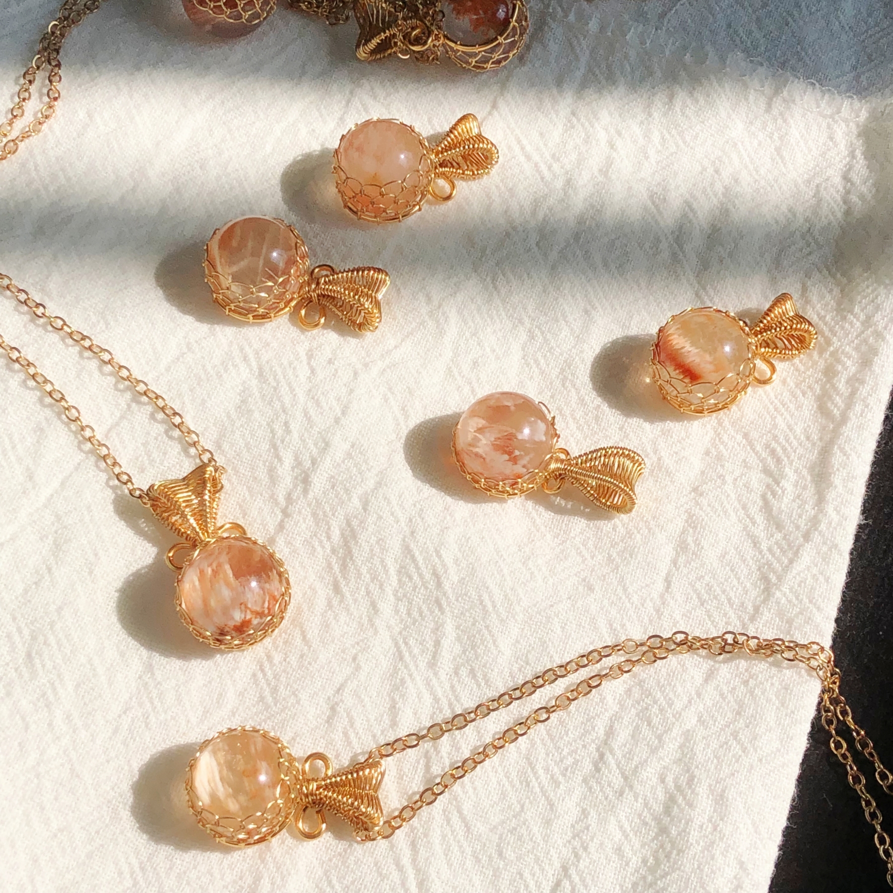 Handcrafted Unique Snowflake Ghost Crystal Necklace