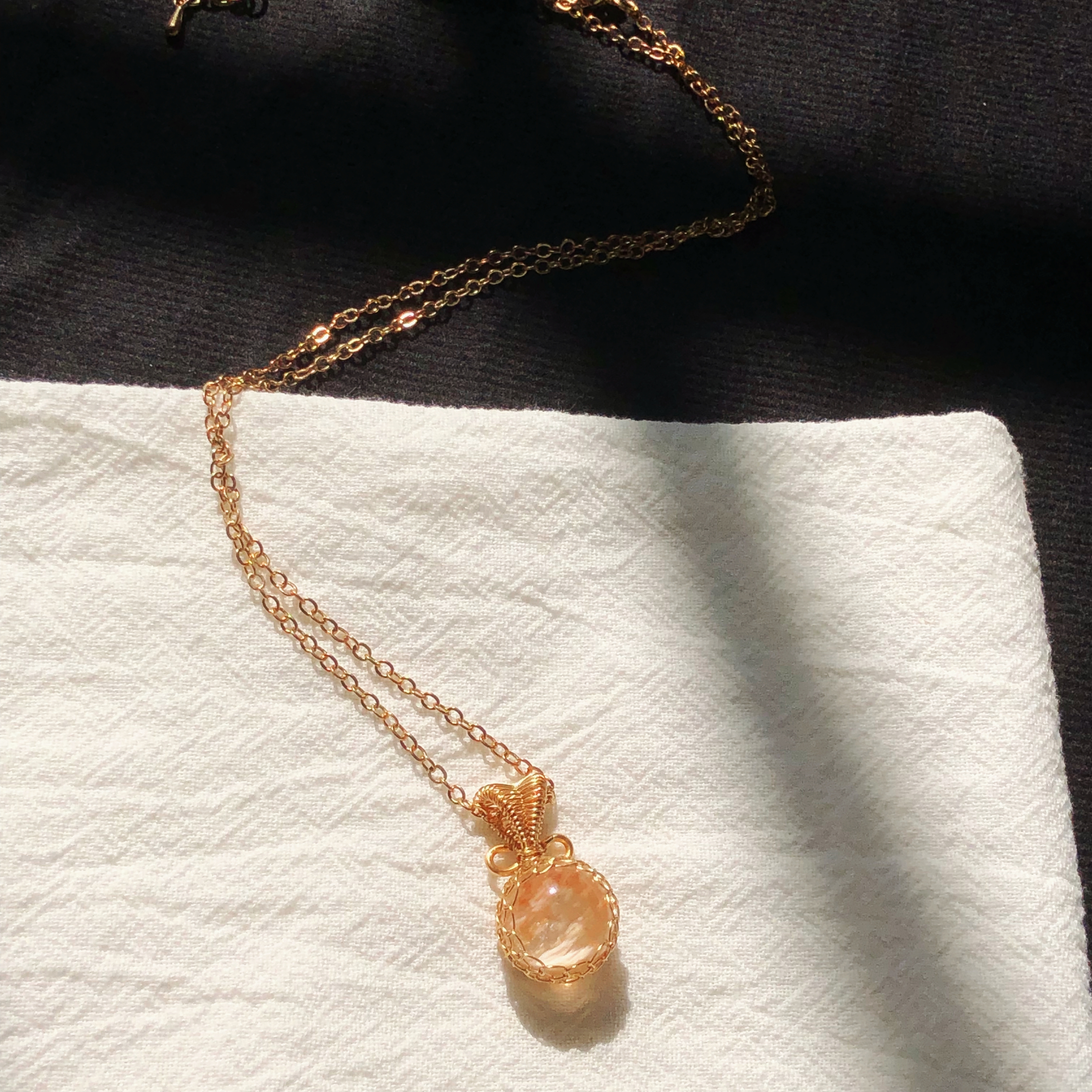 Handcrafted Unique Snowflake Ghost Crystal Necklace