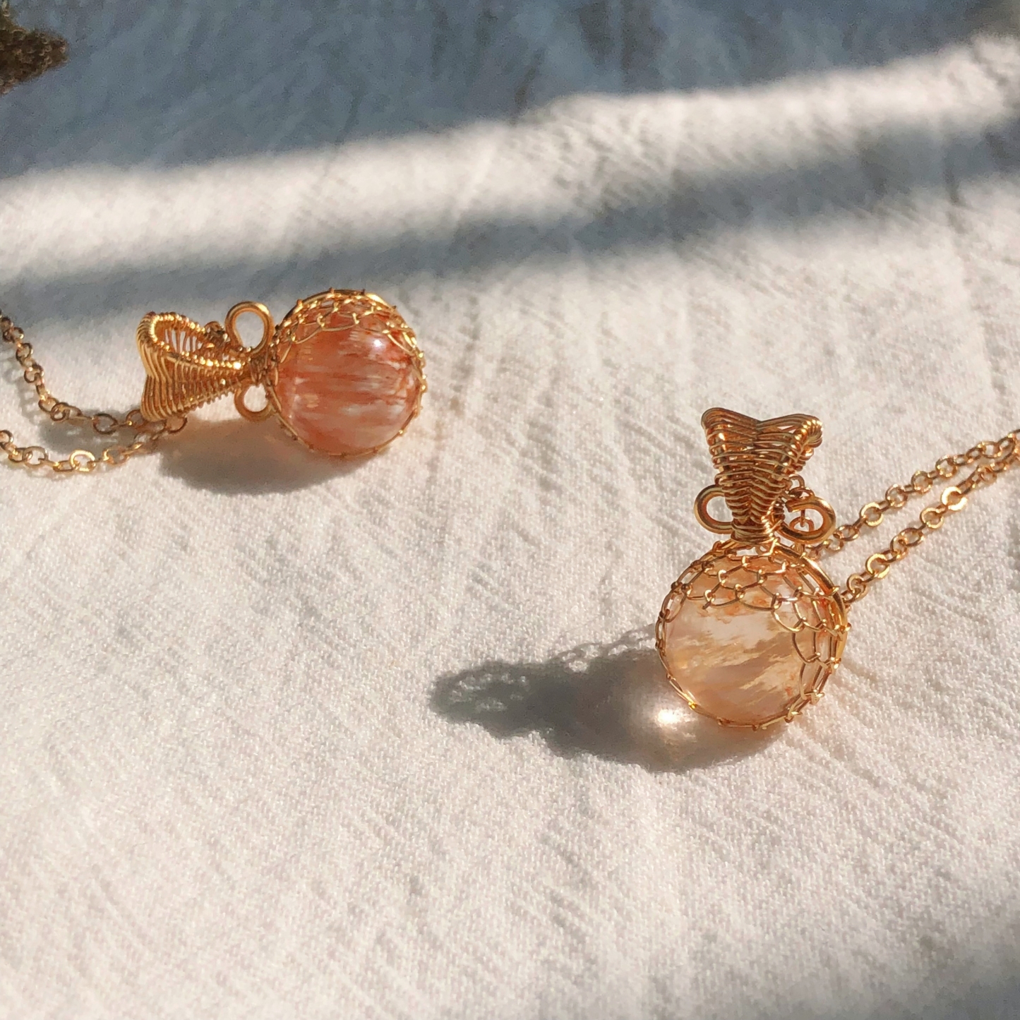 Handcrafted Unique Snowflake Ghost Crystal Necklace