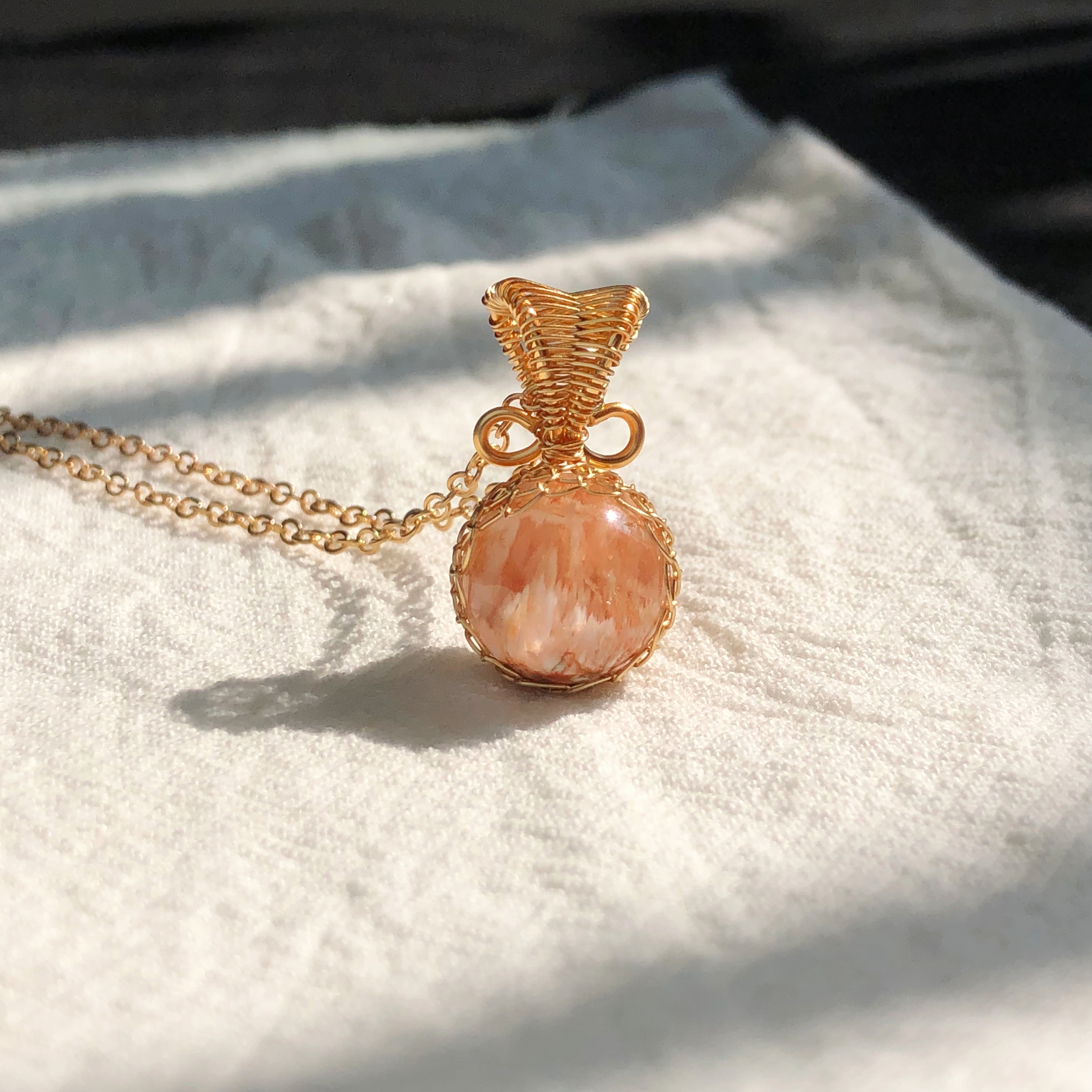 Handcrafted Unique Snowflake Ghost Crystal Necklace