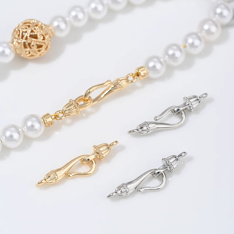 Fishhook Shaped Buckle for Necklace Bracelet Making