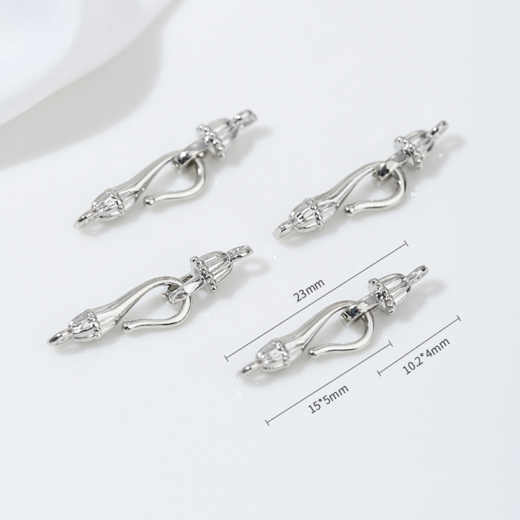 Fishhook Shaped Buckle for Necklace Bracelet Making