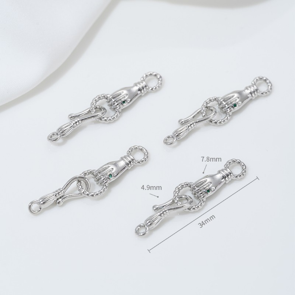 Fishhook Shaped Buckle for Necklace Bracelet Making