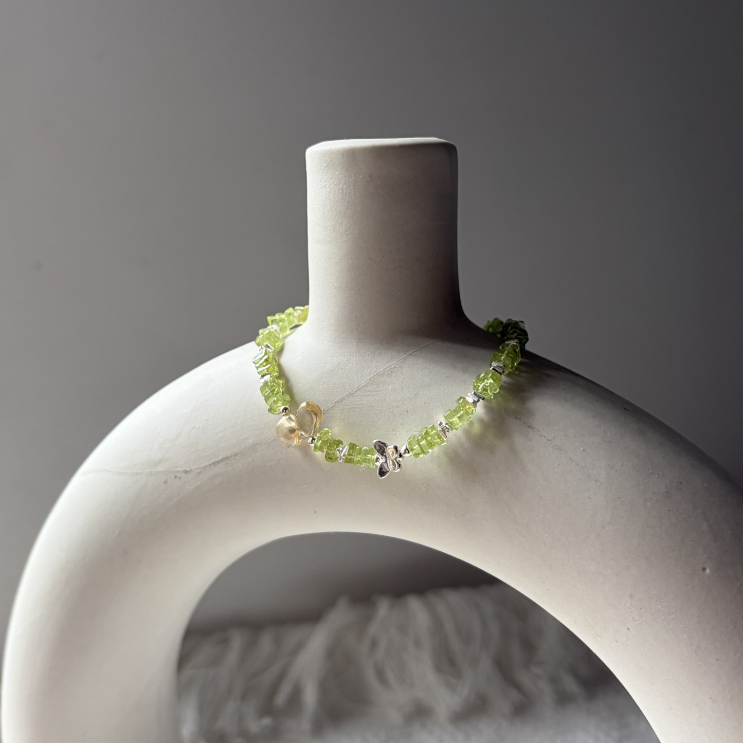 Little Wild Garden — Peridot & Citrine Butterfly Bracelet