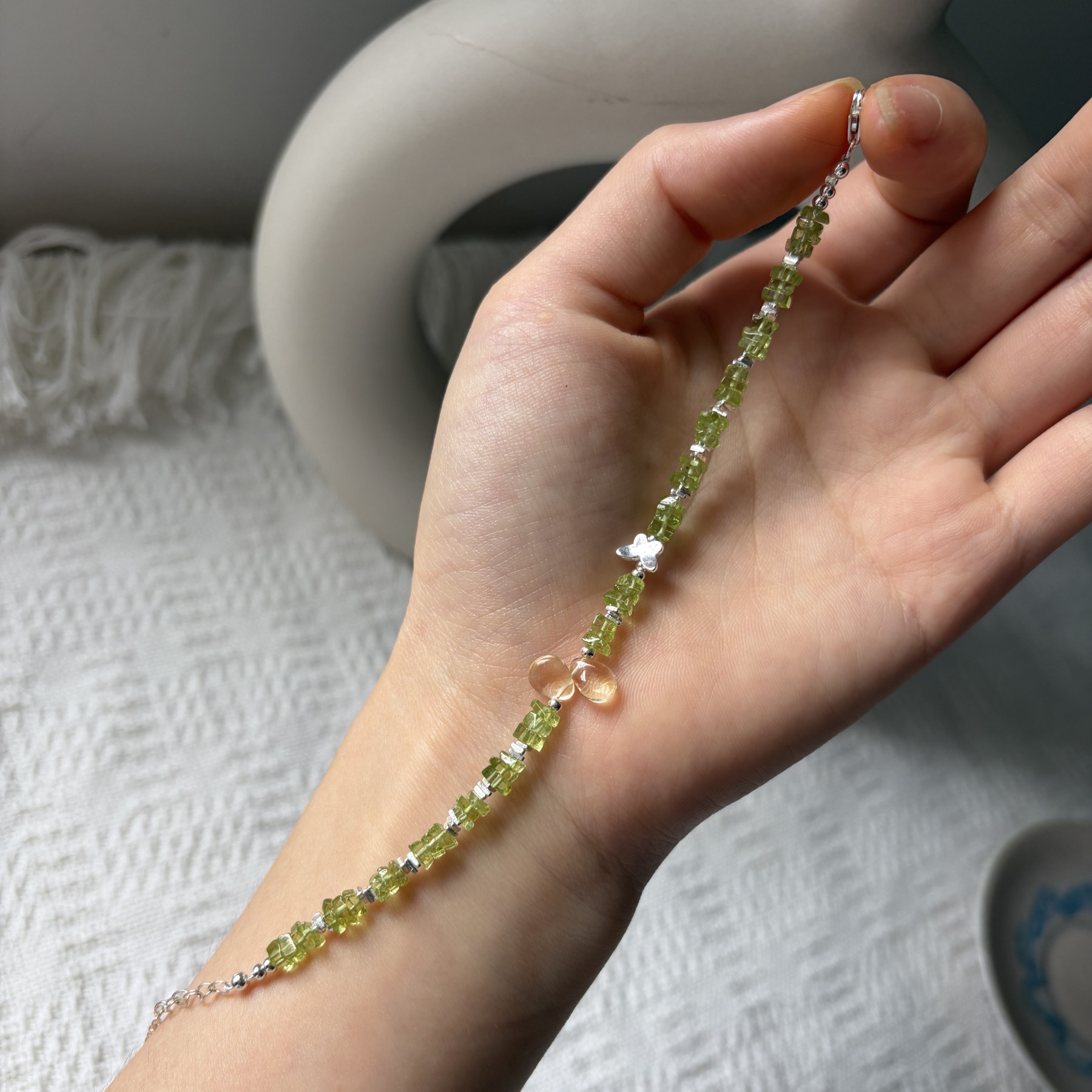 Little Wild Garden — Peridot & Citrine Butterfly Bracelet