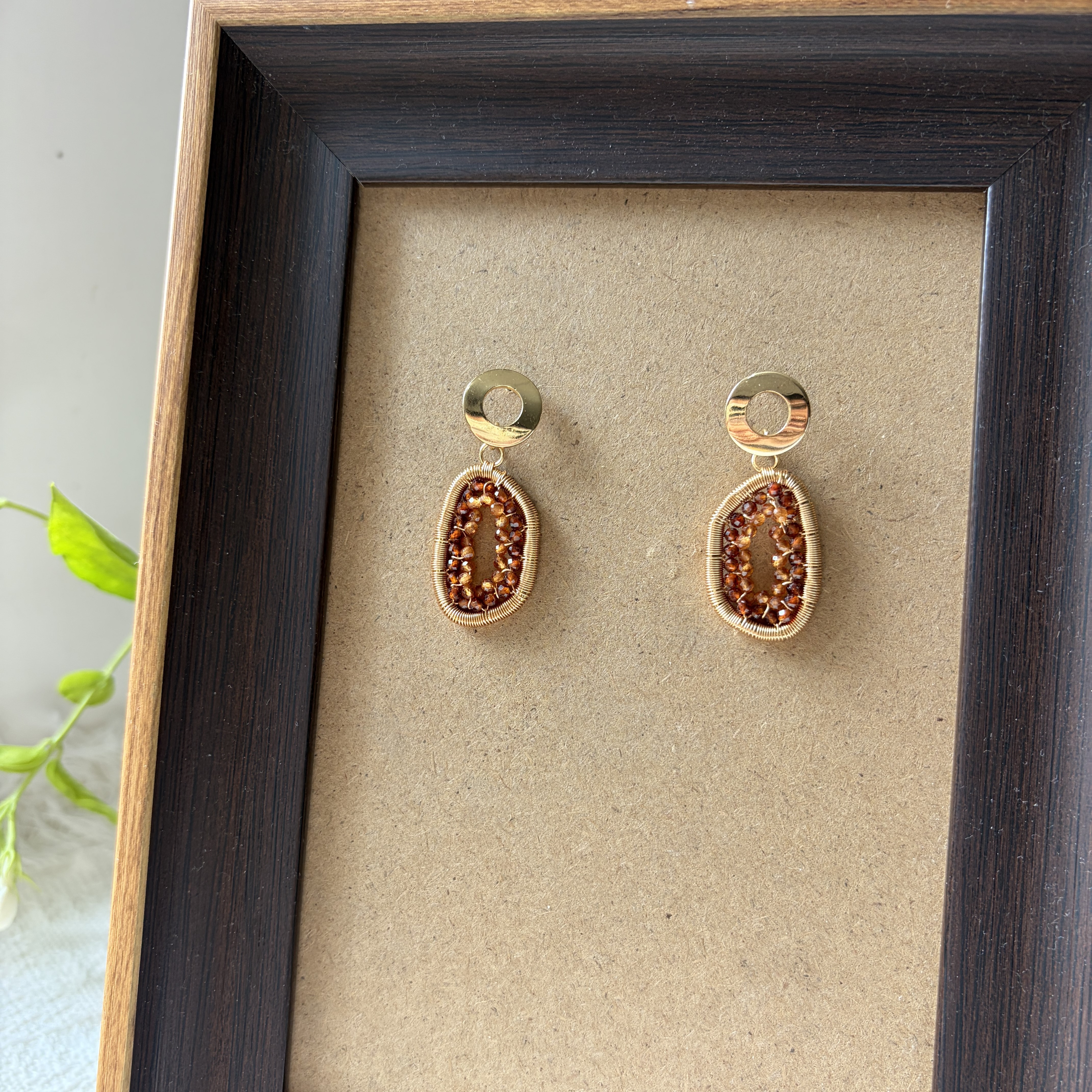 EMBER — Spessartine Garnet Sculptural Earrings