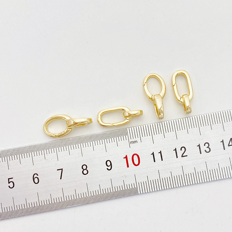 Gold Plated Oval Shaped Lobster Buckle 1 Piece