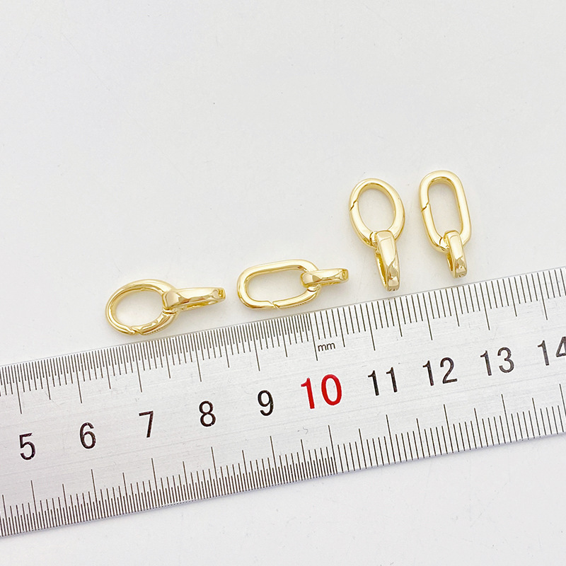 Gold Plated Oval Shaped Lobster Buckle 1 Piece