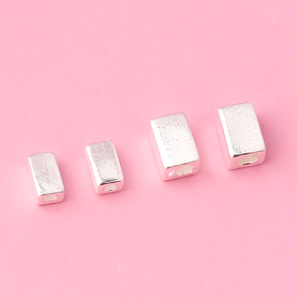 925 Sterling Silver Tube Spacer Bead for Jewelry DIY Multiple Style