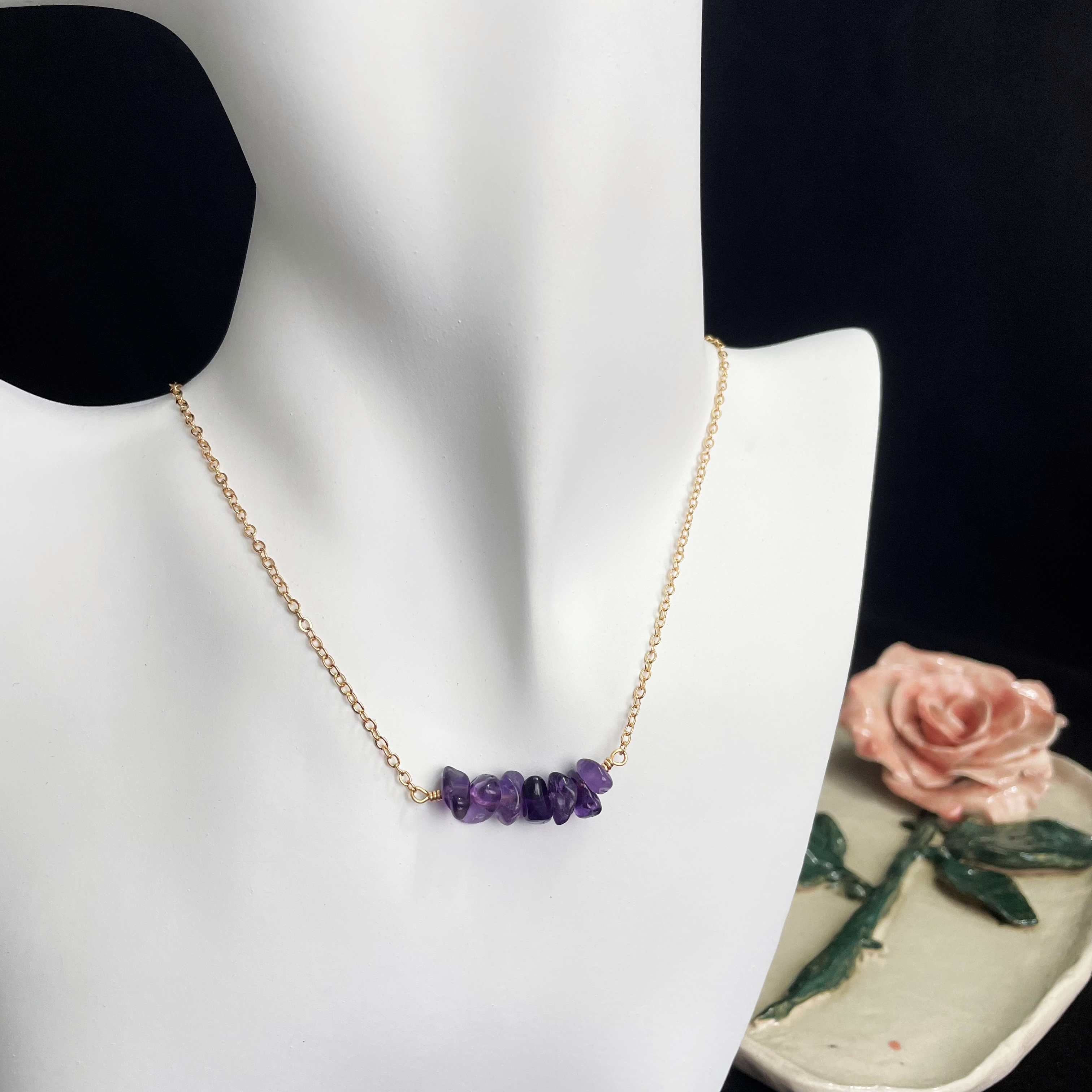 Minimalist Gemstones Necklace