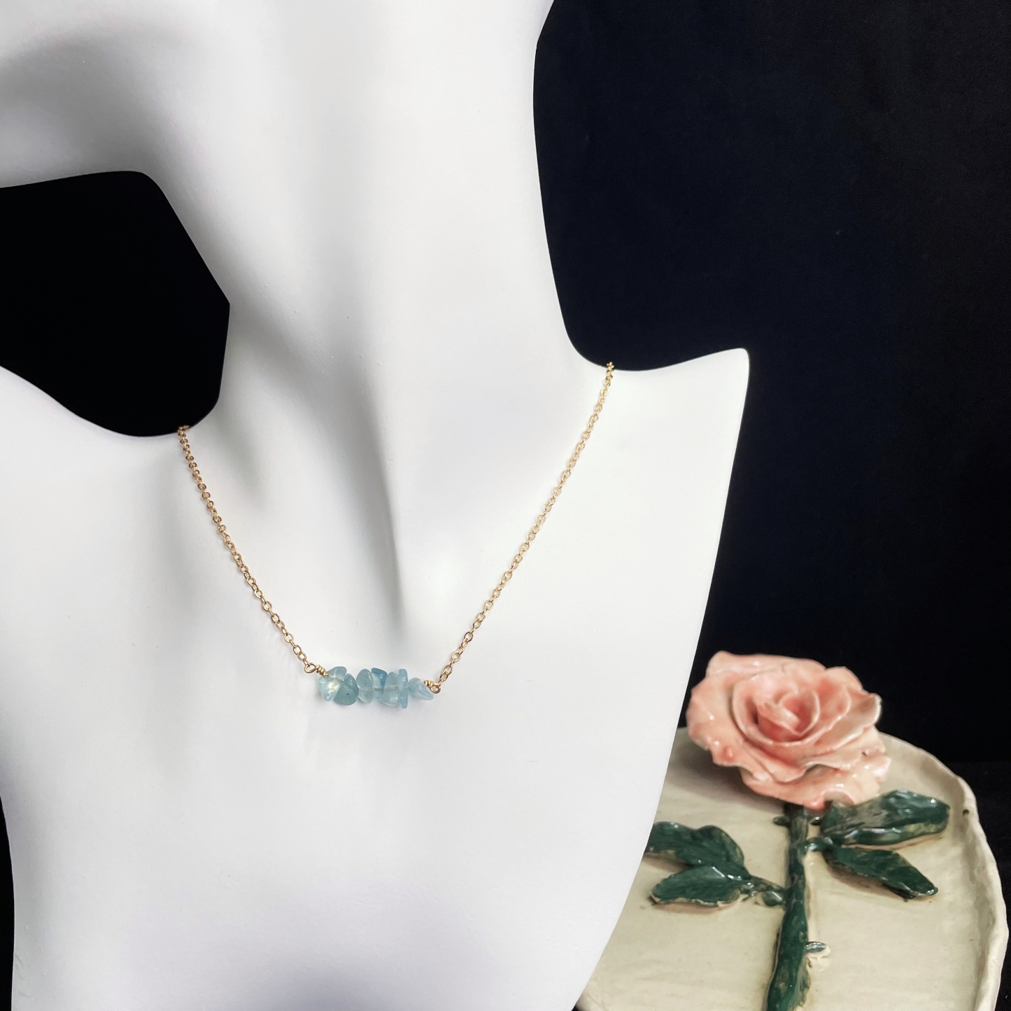 Minimalist Gemstones Necklace