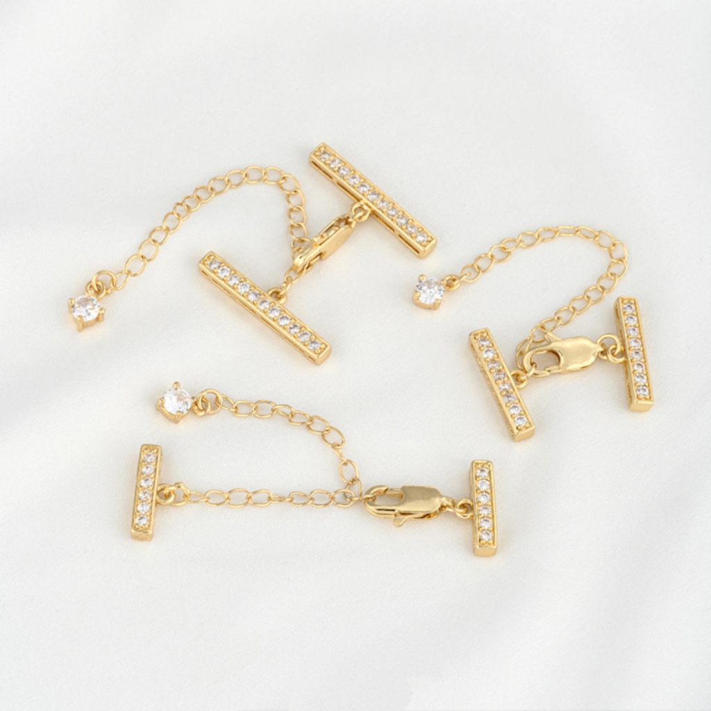 Multi Holes Bar with Fishtail Lobster Buckle and Extension Chain Set