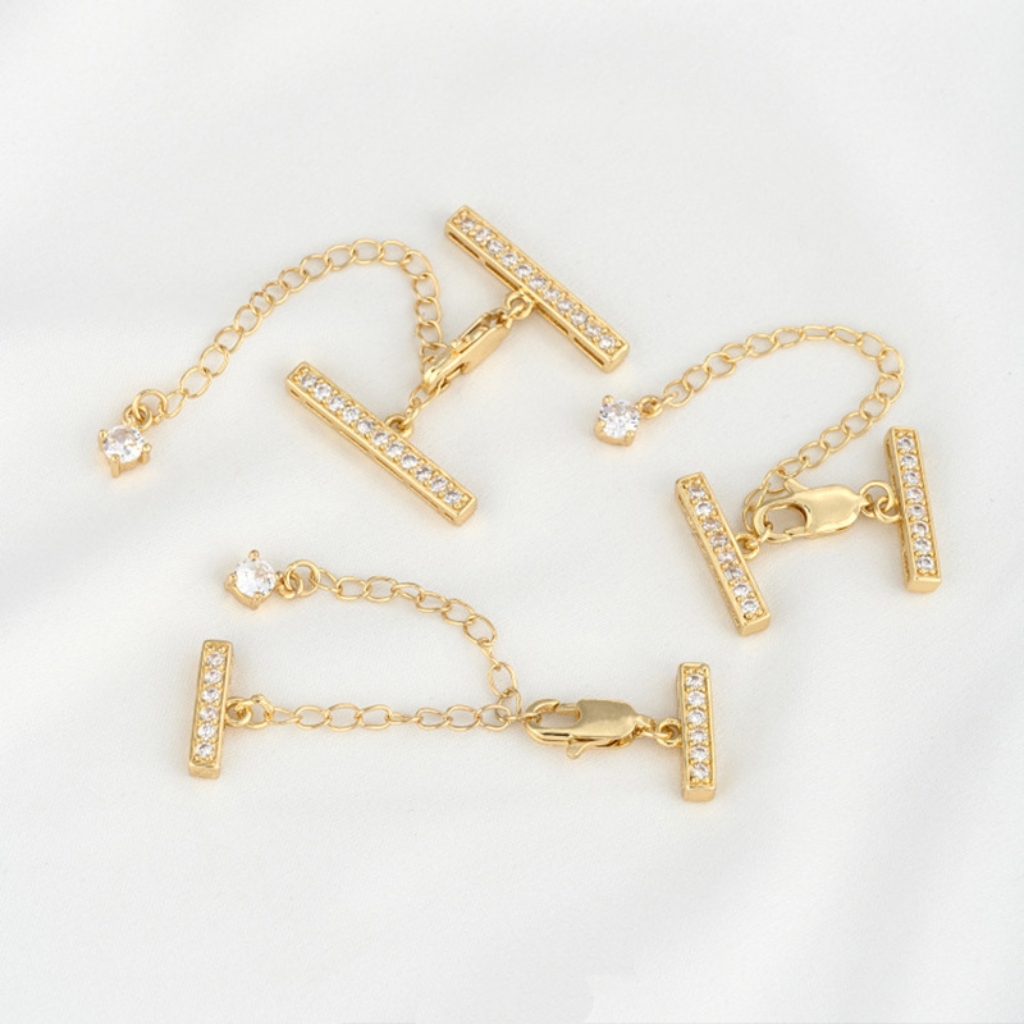 Multi Holes Bar with Fishtail Lobster Buckle and Extension Chain Set