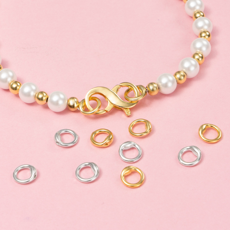 925 Sterling Silver Closing Ring with Hole for Necklace Bracelet Making