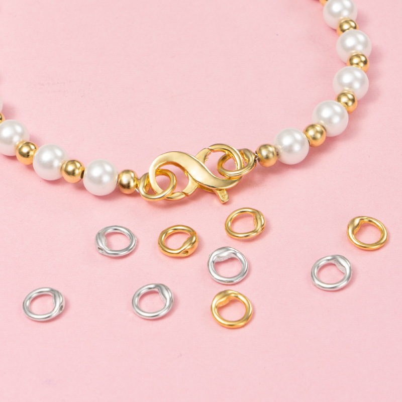 925 Sterling Silver Closing Ring with Hole for Necklace Bracelet Making