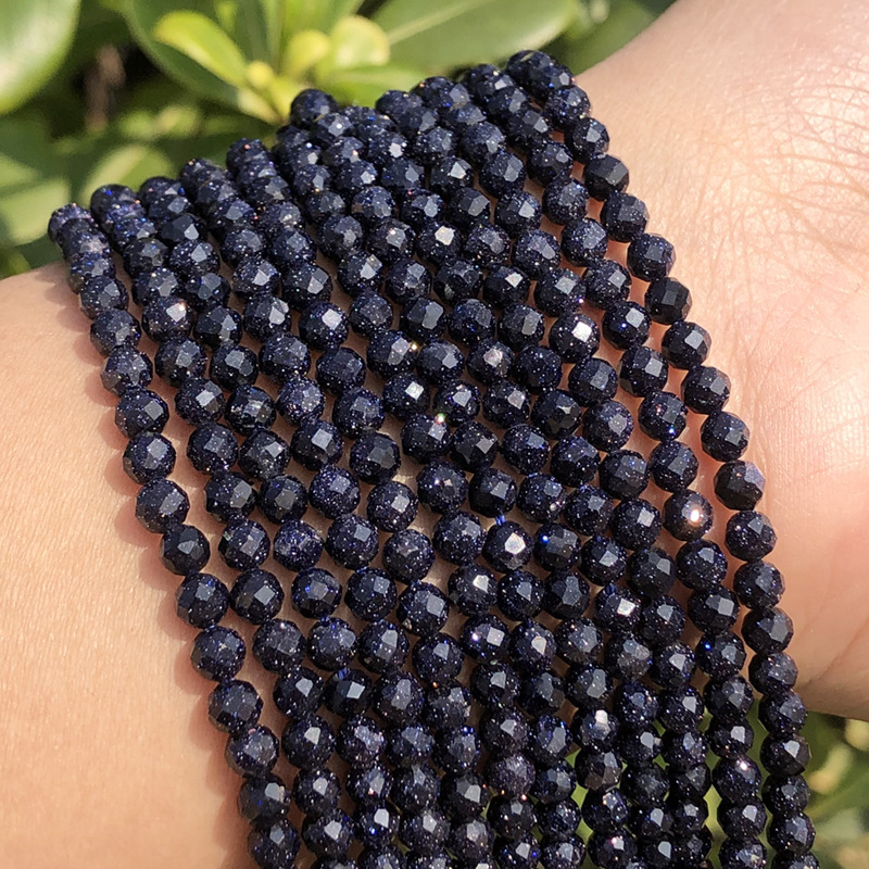 Natural Gemstone 2mm 3mm 4mm Faced Beads Strand