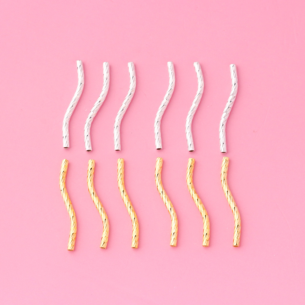 925 Sterling Silver Tube Spacer Bead for Jewelry DIY Multiple Style