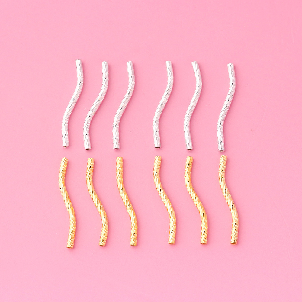 925 Sterling Silver Tube Spacer Bead for Jewelry DIY Multiple Style