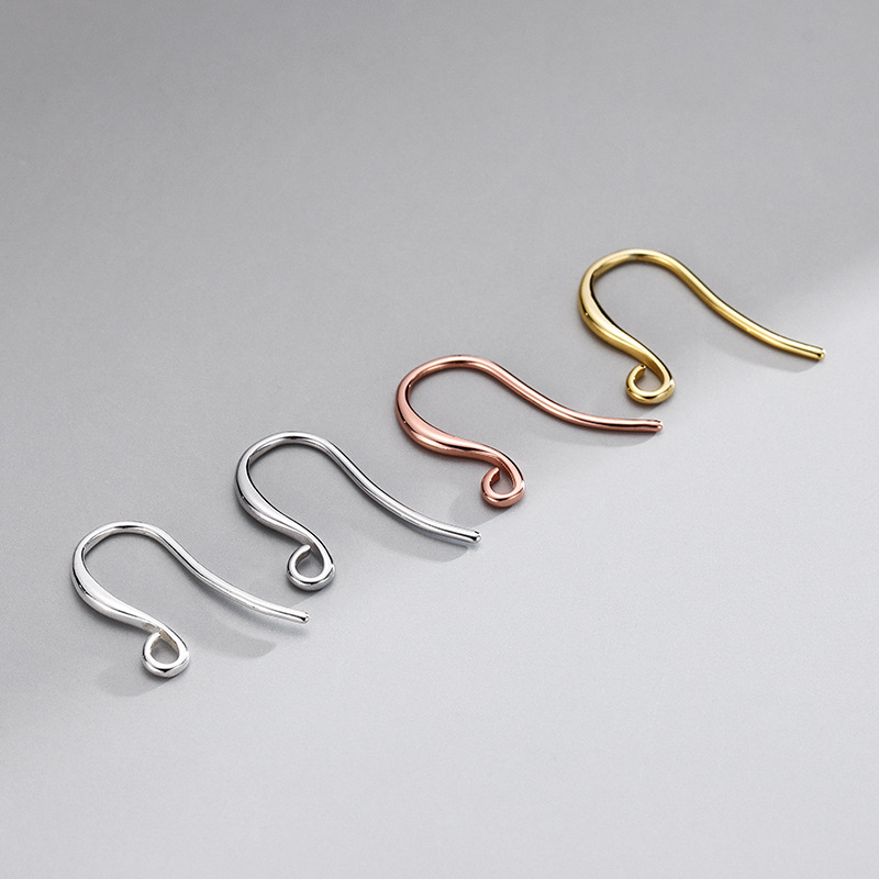 Hypoallergenic 925 Sterling Silver Earrings Hooks 1 Pair Multiple Styl