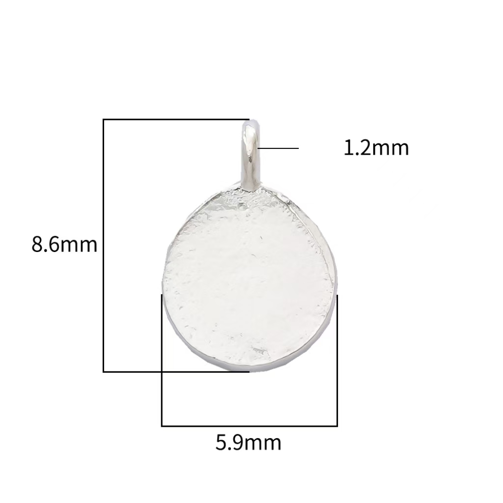 925 sterling silver Tiny teardrop plate pendant jewelry charms 10pcs