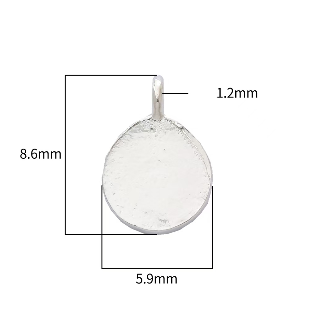 925 sterling silver Tiny teardrop plate pendant jewelry charms 10pcs